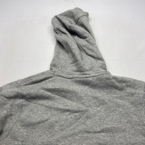 Nike Hoodie Men Small Heather Gray Cotton Fleece Lined Kangaroo Pockets Pullover - Picture 16 of 16